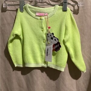 Lime Green Baby Cardigan